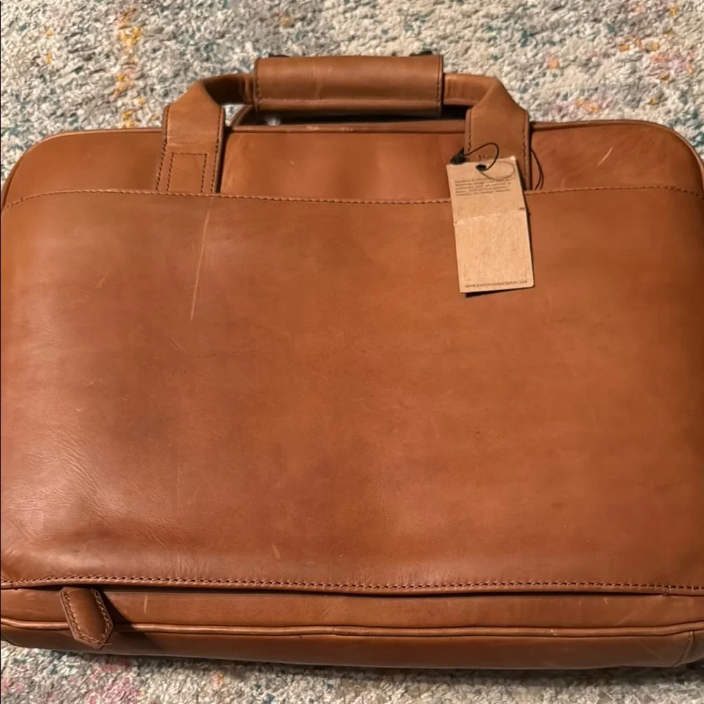 Johnston & Murphy Brown Leather Briefcase